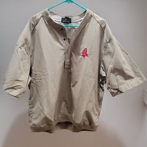 Antigua Cream Pullover with Boston Red Sox Logo
